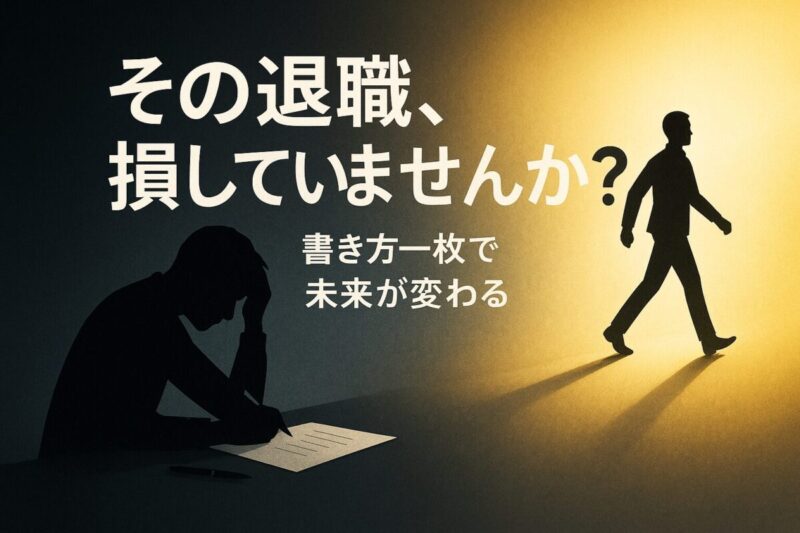 退職届の書き方に悩む人が、完全ガイドを読んで自信を持って未来へ進むイメージイラスト。「退職届 書き方 完全ガイド」で権利を守る方法がわかる。
