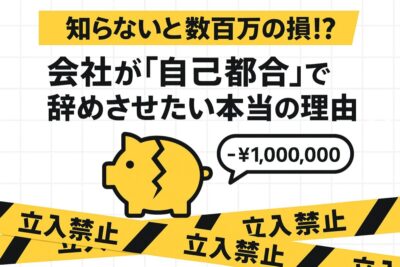 なぜ会社は会社都合退職を嫌がる？会社側のデメリットと自己都合にさせる手口を暴露