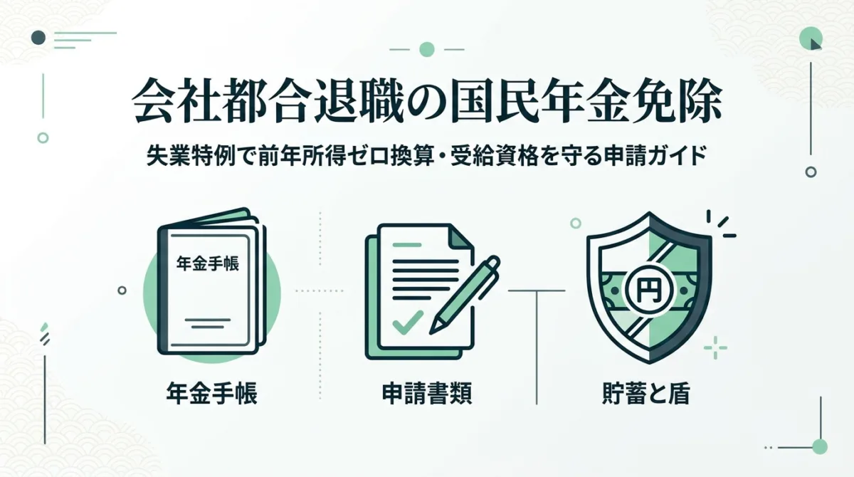 会社都合退職で国民年金免除と特例猶予を受ける条件や切り替え申請の手順